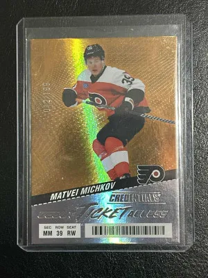 Matvei Michkov 2024-25 Upper Deck Credentials Orange #115 /199 Rookie Card front