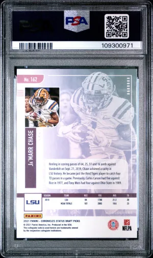 2021 Panini Chronicles Draft Picks Ja'marr Chase Green back