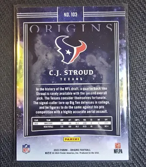 2023 Origins CJ Stroud #/149 back