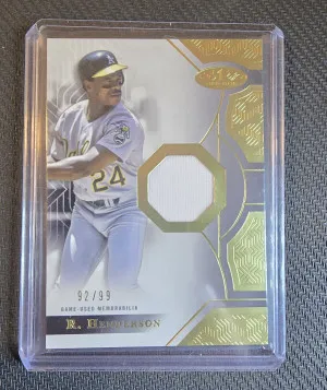 2023 Topps Tier One Relic Rickey Henderson #/99 front