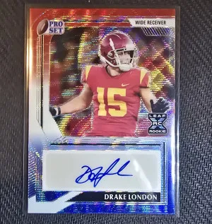 2022 Leaf Pro Set Drake London Auto #/7 front