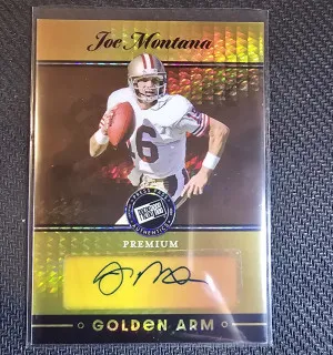 2024 Leaf Golden Arm Joe Montana Auto #/25 front