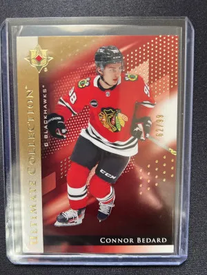 2024-25 Ultimate Collection Connor Bedard Base Gold /99 front