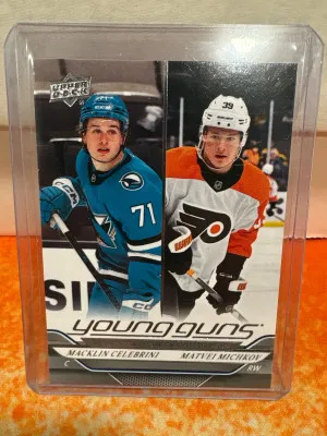 2024 Upper Deck Young Guns Checklist Celebrini/Mickov front