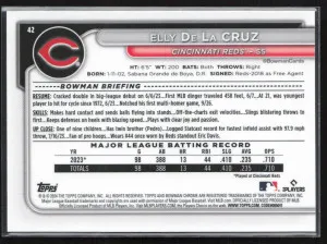 2024 Bowman Chrome Elly De La Cruz #42 RC back