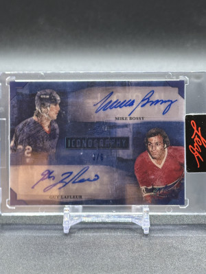 2022 Leaf Mike Bossy Guy Lafleur Iconography Auto 6/6 front