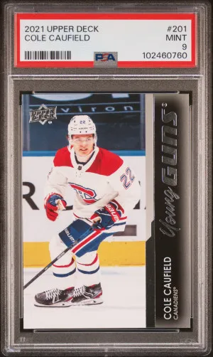 Cole Caufield Young Guns PSA 9 front