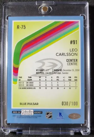 Leo Carlsson Blue Pulsar /100 back