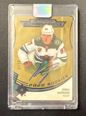 2020-21 Upper Deck Ultimate Ultimate Introductions Kirill Kaprizov Rookie Auto /50 front