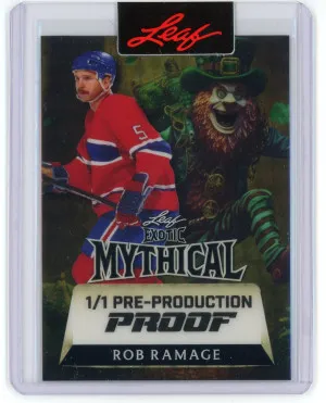 2024 Leaf Metal Hockey Rob Ramage Mythical Pre-Production Proof 1/1 front