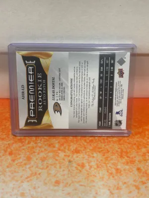 2022-23 Upper Deck Premier Lukas Dostal Rookie Auto Patch /25 back