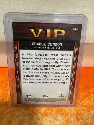 2025 Bowman Chrome Charlie Condon Orange Refractor /25 back