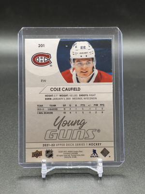 2021-22 Cole Caufield Series 1 Young Guns back