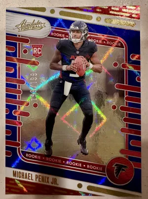 2024 Absolute #108 Michael Penix Jr. Blue Diamonds /199 RC front