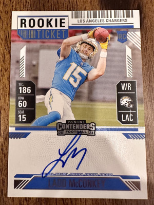 2024 Contenders #110 Ladd McConkey Variation Autograph RC On-card front
