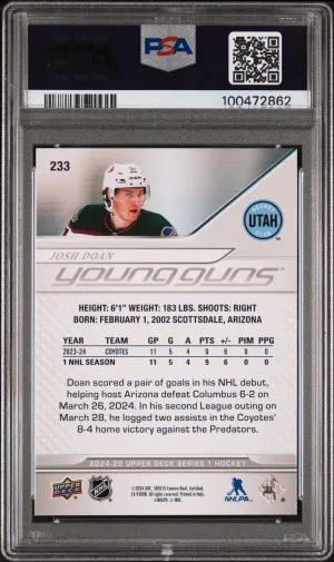 2024 Upper Deck Josh Doan back