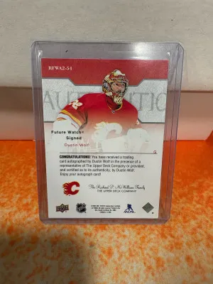 2024 Upper Deck SP Authentic Future Watch Signed Dustin Wolf back