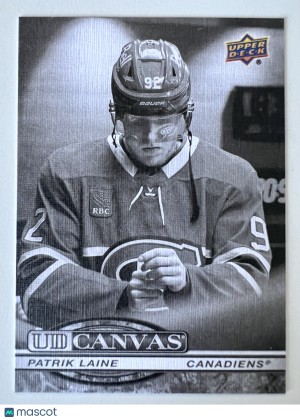 2025-26 Upper Deck Series 1 UD Canvas Patrik Laine Black & White front
