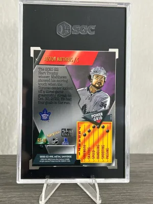 22-23 Metal Universe Auston Matthews 2013 Retro SGC 9.5 back
