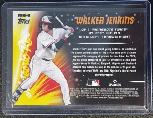 2025 Bowman Chrome Walker Jenkins Metoric Rise #MR-6 Mojo back