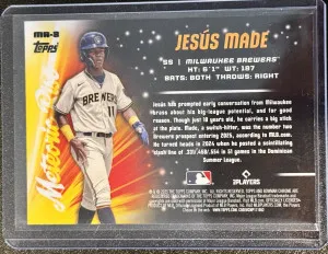 2025 Bowman Chrome Jesus Made #MR-3 Metoric Rise Mojo back