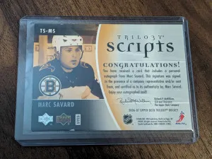 Marc Savard Super scripts auto back