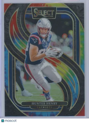 2024 Panini Select Football Hunter Henry #160 Tie-Dye Prizm 02/25 front