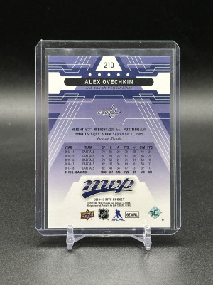 2018-19 Alex Ovechkin MVP Blue Script 78/100 back