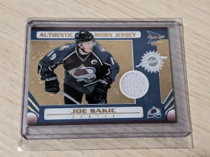 Joe Sakic /935 Prizm authentic game worn jersey 2004 front