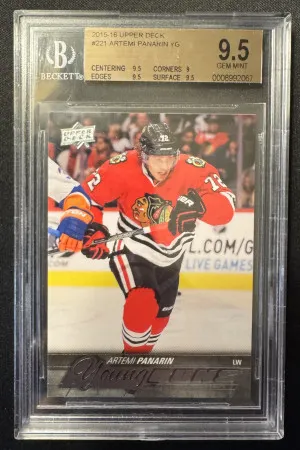 2015-16 Upper Deck Artemi Panarin Young Guns BGS 9.5 front