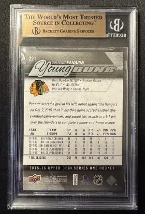 2015-16 Upper Deck Artemi Panarin Young Guns BGS 9.5 back