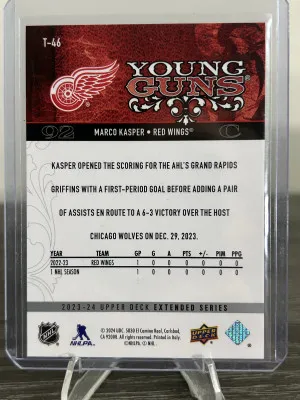 2023-24 UD Marco Kasper Retro Young Guns back