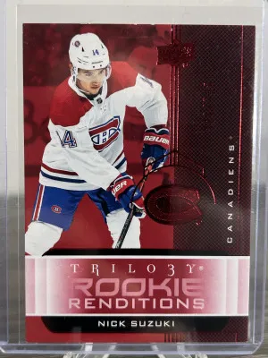 2019-20 UD Trilogy Nick Suzuki Rookie Renditions Red /799 front