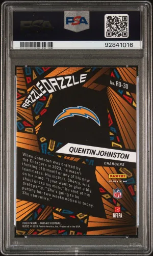 2023 Panini Mosaic Razzle Dazzle Quentin Johnston Razzle Dazzle back