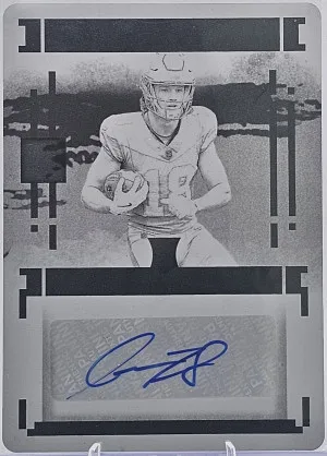 2025 IMPECCABLE ISSAC TeSLAA ROOKIE PRINTING PLATE BLACK 1 OF 1 front