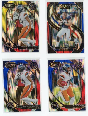 2024 Select Shock Broncos Lot of 4 Cards front