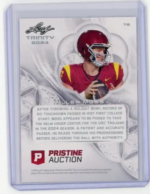 2024 Leaf Trinity Pristine #76 Miller Moss 88/99 back