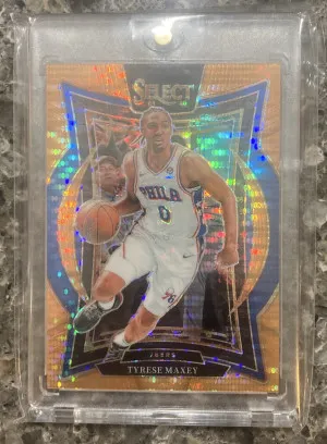 2024 Select Tyrese Maxey Orange Pulsar /18 front