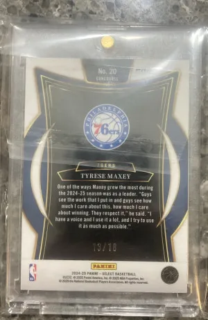 2024 Select Tyrese Maxey Orange Pulsar /18 back