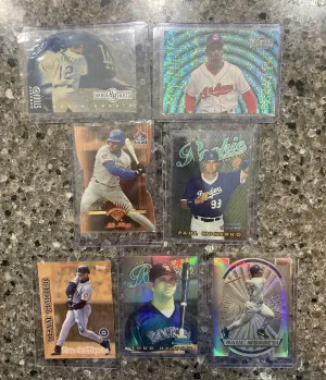 Lot Of 7 Baseball Refractors/inserts front