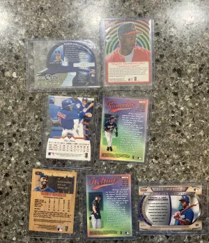 Lot Of 7 Baseball Refractors/inserts back