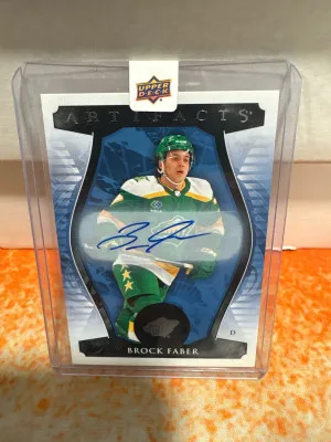 2023-24 Upper Deck Artifacts Brock Faber Auto XVII front