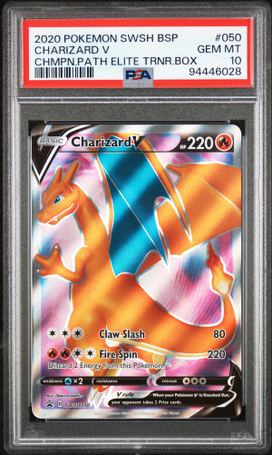 2020 Pokemon Swsh Black Star Promo Charizard V Chmpn.path Elite Trnr.box front