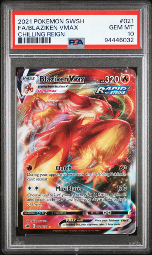 2021 Pokemon Sword & Shield Chilling Reign Fa/Blaziken Vmax Chilling Reign front