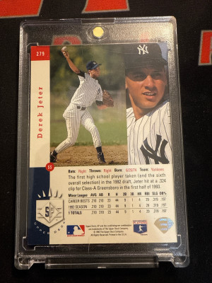 1993 Upper Deck SP Derek Jeter Foil back