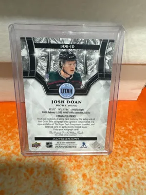 2024-25 Upper Deck Black Diamond Autograph /49 Josh Doan back
