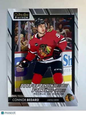 2023-24 O Pee Chee Platinum Connor Bedard Marquee Rookie Silver front