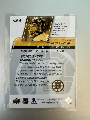 2024 Upper Deck Series 1 Tim Thomas #YGR-4 Young Guns back