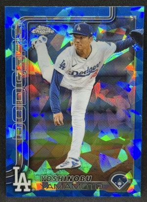 Yoshinobu Yamamoto 2025 Topps Chrome Sapphire #179 - Dodgers front