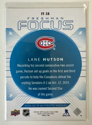 2024-25 SP Authentic Freshman Focus Lane Hutson Rookie back